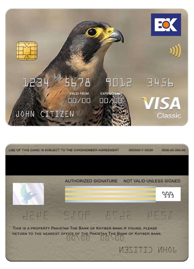 Pakistan The Bank of Khyber bank visa classic card